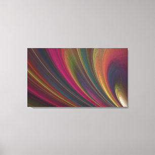 Abstract Rainbow Fractal Wrapped Canvas Print