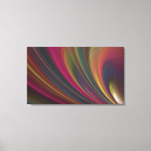 Abstract Rainbow Fractal Wrapped Canvas Print