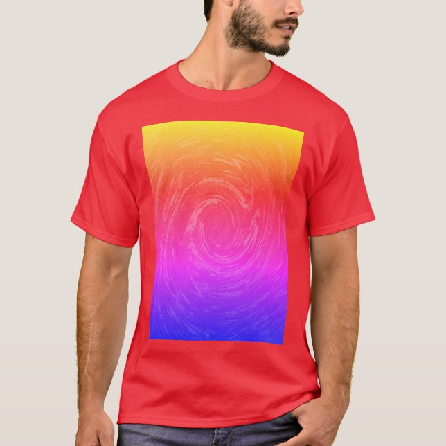 Abstract Rainbow Galaxy Spiral T-Shirt (Front)