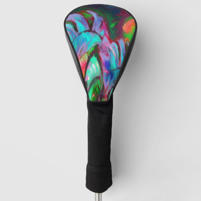 Abstract Rainbow Golf Head Cover (Front)