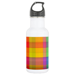 Abstract Rainbow Grid Design 532 Ml Water Bottle