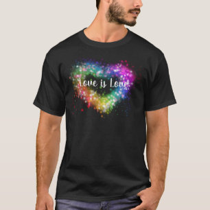 Abstract rainbow heart shape design T-Shirt