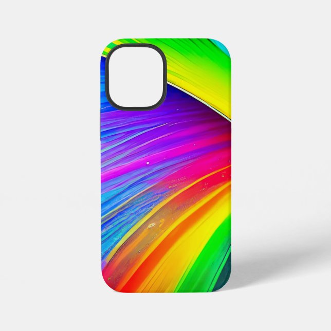 Abstract Rainbow iphone 12 mini case, glossy Case (Back)