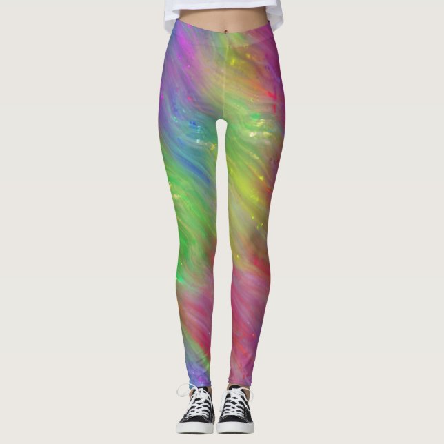 Abstract Rainbow Leggings (Front)
