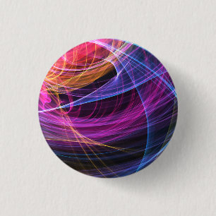 Abstract Rainbow lights vortex lights 3 Cm Round Badge