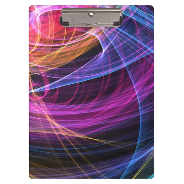 Abstract Rainbow lights vortex lights Clipboard (Front)