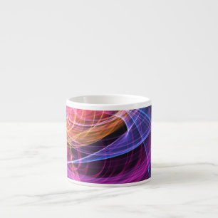 Abstract Rainbow lights vortex lights Espresso Cup