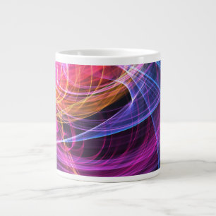 Abstract Rainbow lights vortex lights Large Coffee Mug