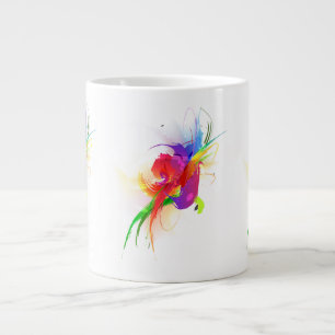 Abstract Rainbow Lorikeet Paint Splatters Large Coffee Mug