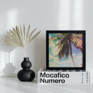 Abstract Rainbow Palm Tree Poster