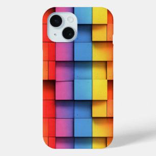 Abstract Rainbow Pattern iPhone 15 Case