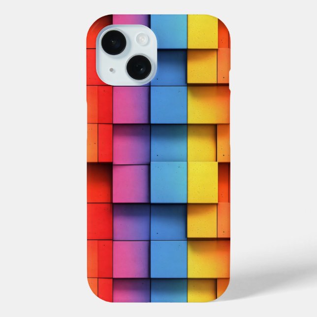 Abstract Rainbow Pattern Case-Mate iPhone Case (Back)