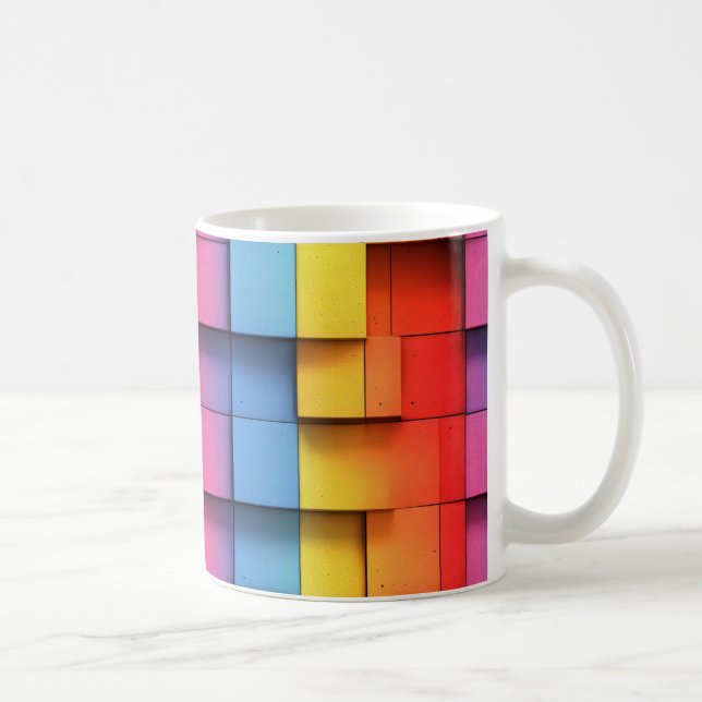 Abstract Rainbow Pattern Coffee Mug (Right)