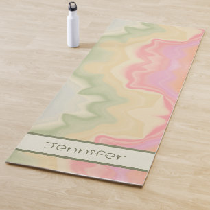 Abstract Rainbow Pretty Pastel Modern  Yoga Mat