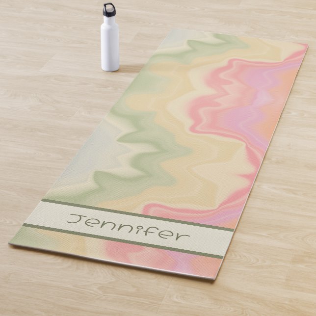  Abstract Rainbow Pretty Pastel Modern  Yoga Mat (In Situ)