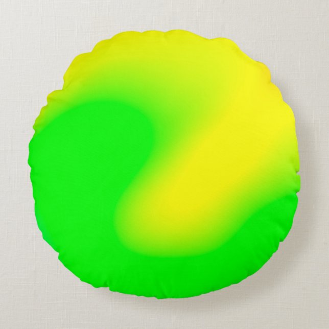 Abstract rainbow soft cloud background in pastel c round cushion (Front)
