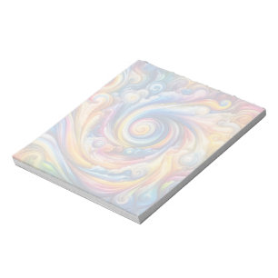 Abstract Rainbow Swirl Notepad