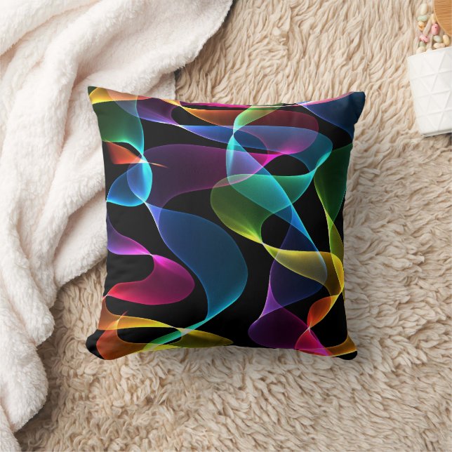 Abstract rainbow swirl pillow colour designs (Blanket)