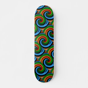 Abstract Rainbow Swirls Skateboard