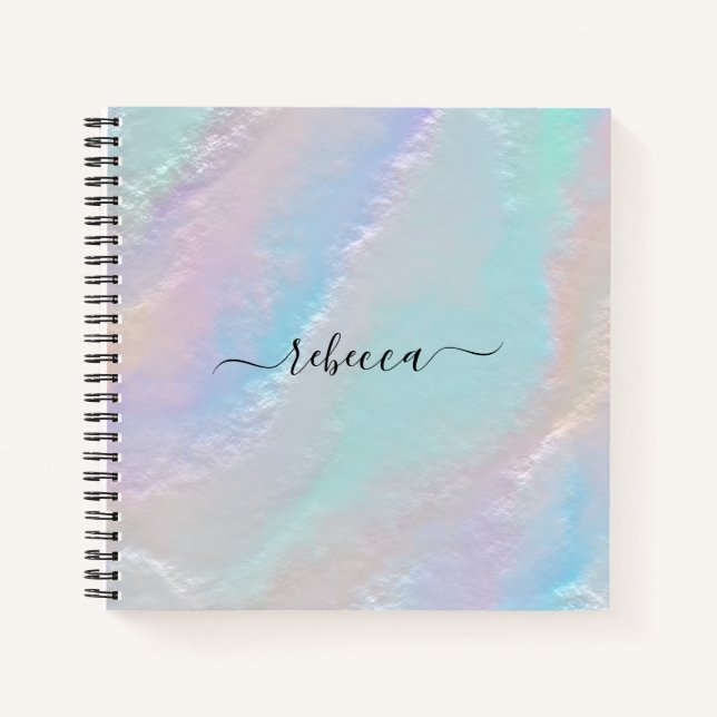 Abstract Rainbow Texture Notebook (Front)