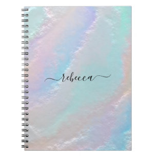 Abstract Rainbow Texture Spiral Photo Notebook
