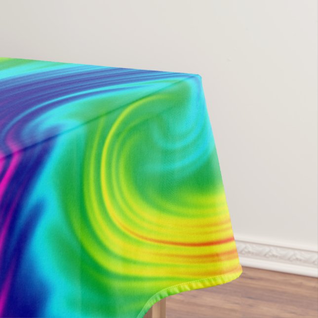 abstract rainbow texture tablecloth (In Situ)