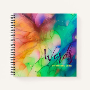 Abstract Rainbow Watercolor Notebook