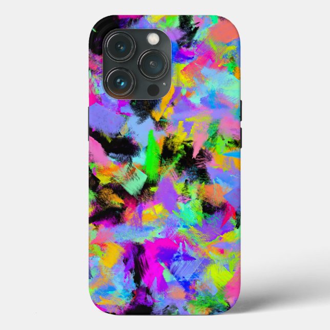 Abstract Random Messy Paint Colour Explosion Case-Mate iPhone Case (Back)