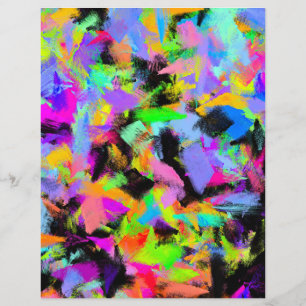 Abstract Random Messy Paint Colour Explosion Paper