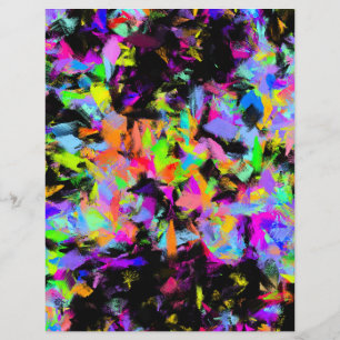 Abstract Random Messy Paint Colour Explosion Paper