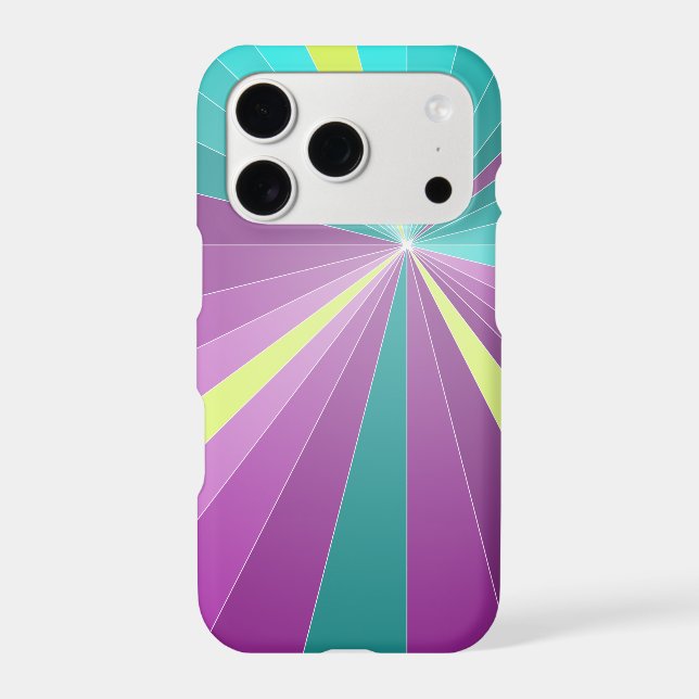 Abstract rays Colorful vibrant Geometric Funky (Back)
