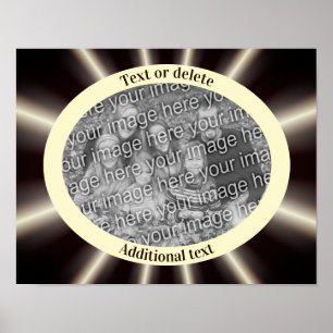 Abstract Rays Frame Create Your Own Photo  Poster