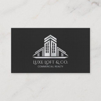 Abstract Real Estate Logo | Carbon Fiber Business Card