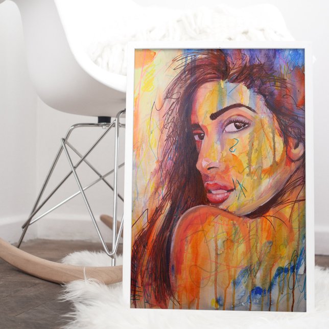 Abstract Realism Female Portrait Street Art Print (Creator Uploaded)