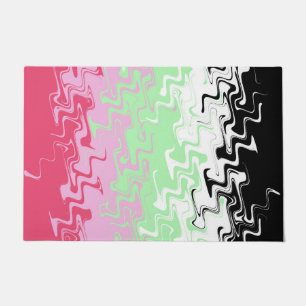 Abstract Recipromantic Pride Flag Doormat