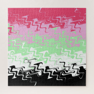 Abstract Recipromantic Pride Flag Jigsaw Puzzle