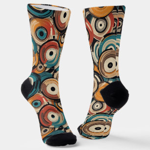 Abstract Records Crew Socks