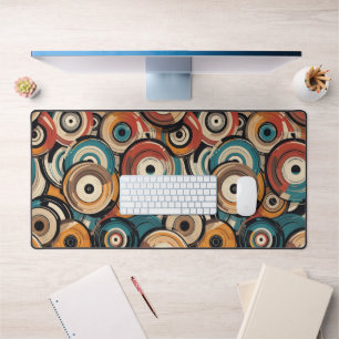 Abstract Records Desk Mat