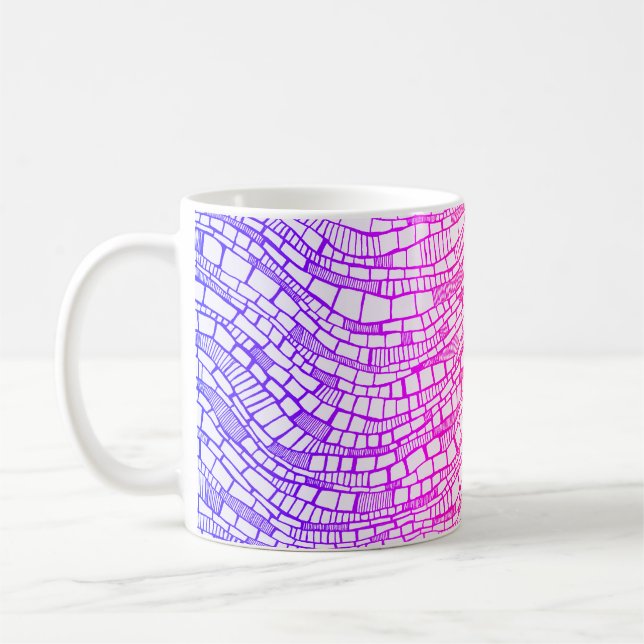 Abstract Rectangle Shapes Color Art Design Mug (Left)