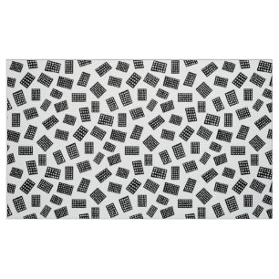 Abstract Rectangles 081122 - Black on White Fabric