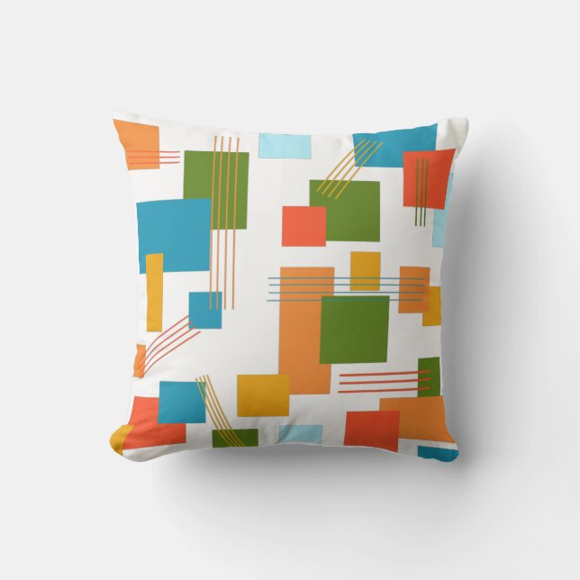 Abstract Rectangles and Lines  Cushion (Front)