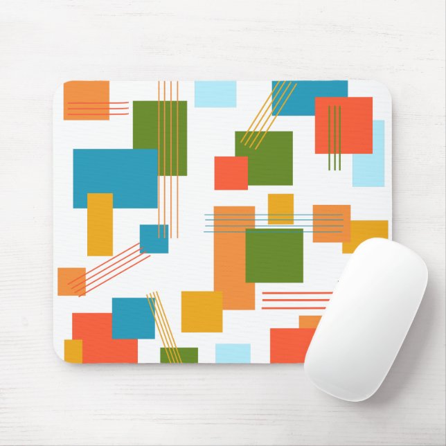Abstract Rectangles and Lines  Mouse Mat (With Mouse)