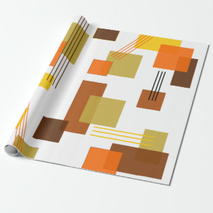 Abstract Rectangles and Lines  Wrapping Paper