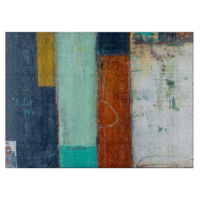 Abstract Rectangles Cutting Board (Front)