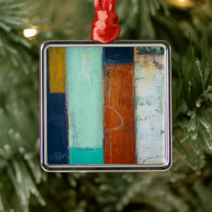 Abstract Rectangles Metal Tree Decoration
