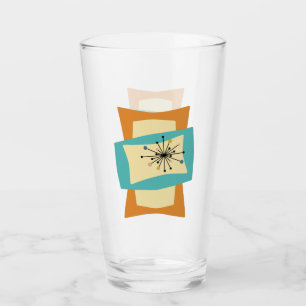 Abstract Rectangles Mid Century Modern Glass