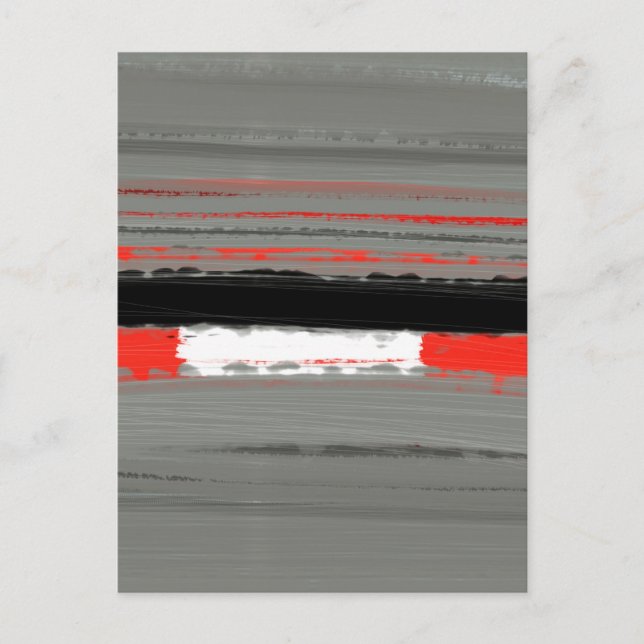 Abstract Red 4 Postcard (Front)