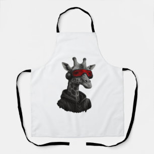 Abstract red and black giraffe Classic T-Shirt Apron