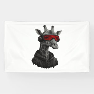 Abstract red and black giraffe Classic T-Shirt Banner