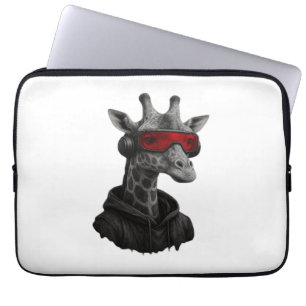 Abstract red and black giraffe Classic T-Shirt Laptop Sleeve